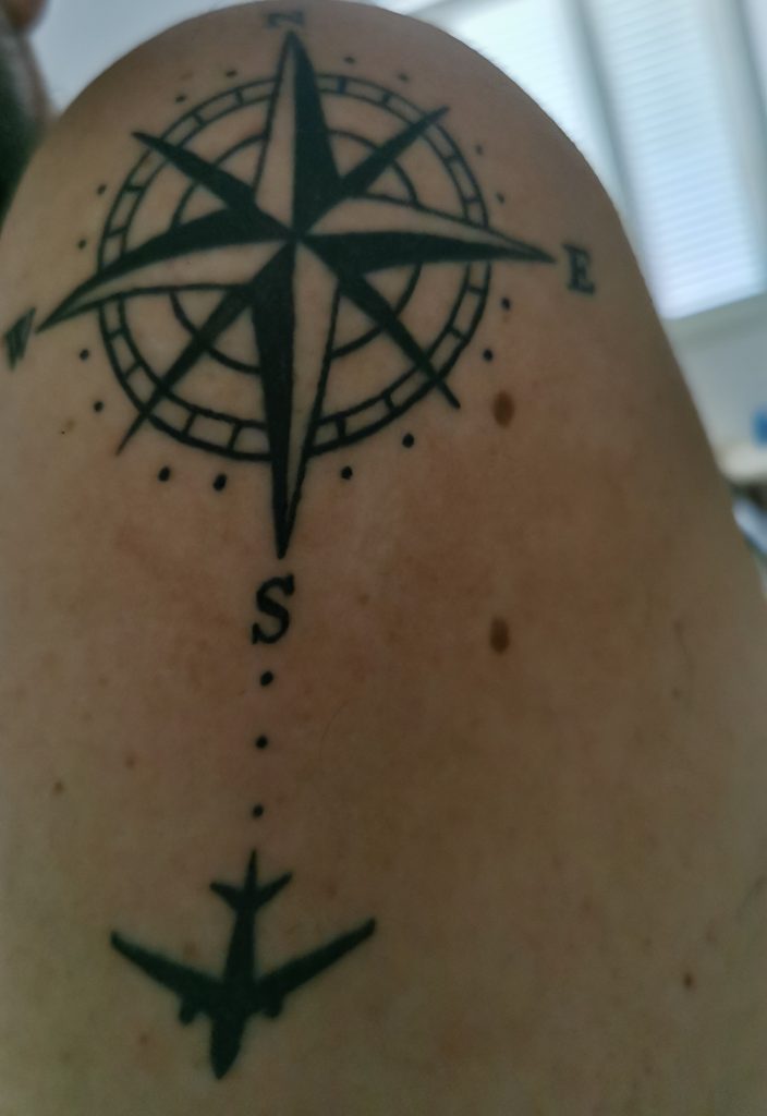 La sindrome di Wanderlust (Rosa dei Venti) - Tattoo