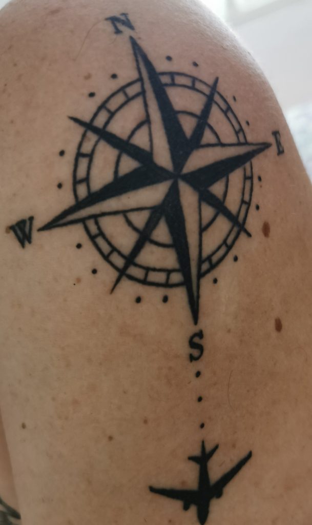 La sindrome di Wanderlust (Rosa dei Venti) - Tattoo