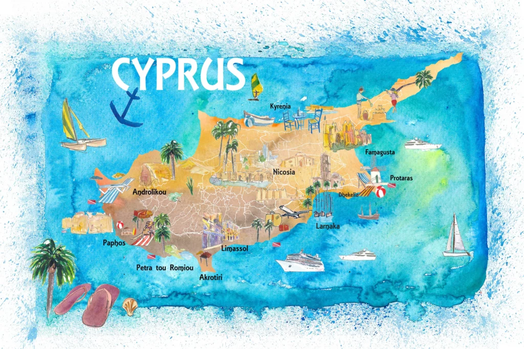 Mappa di Cipro